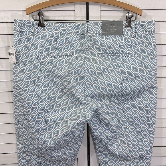 Gap Slim Cropped Pants Size 16 Geometric Print NWT - Picture 8 of 15